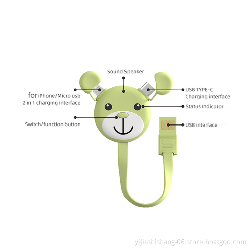 3 in 1 Keychain Data Usb Charging Cable TypeC Micro Anti-lost Cell Phone Location Key Finder Pet GPS Tracking Device For iphone